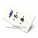 Placa Tapa VGA + USB 2.0 + Audio Jack 3.5 mm ABS